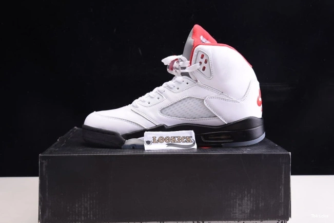 Cheap TBK Silver Red Fire Retro 5 Tongue (2020) Jordan DA1911-102 Air 0718